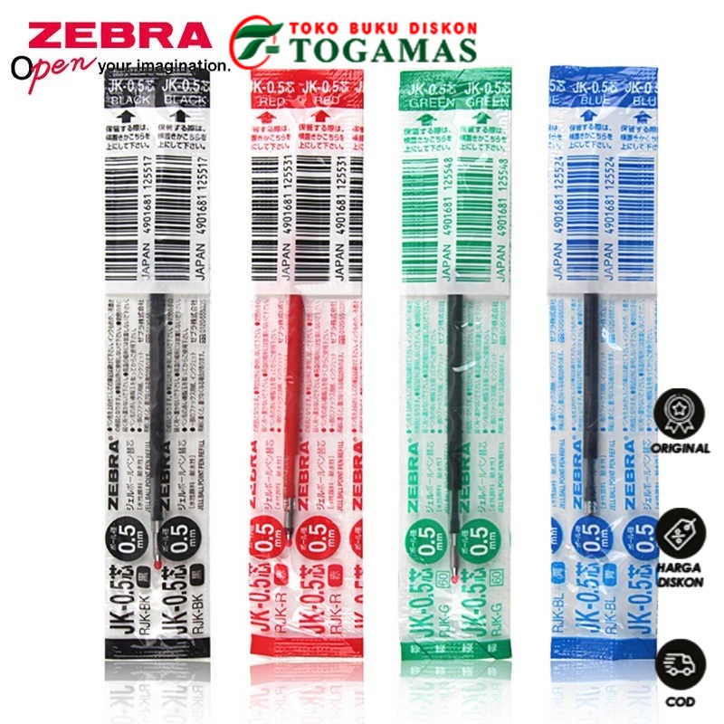 

READY STOCK !! ISI REFILL BALLPEN JK 0.5 / 0.7 / BLACK / BLUE / RED ZEBRA