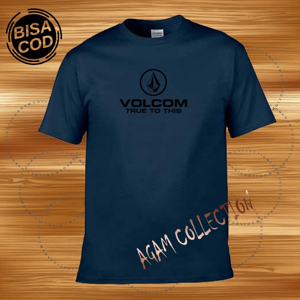 Agam Collection Baju Kaos Distro Volcome 01 Text Hitam Lengan Pendek  Premium Quality