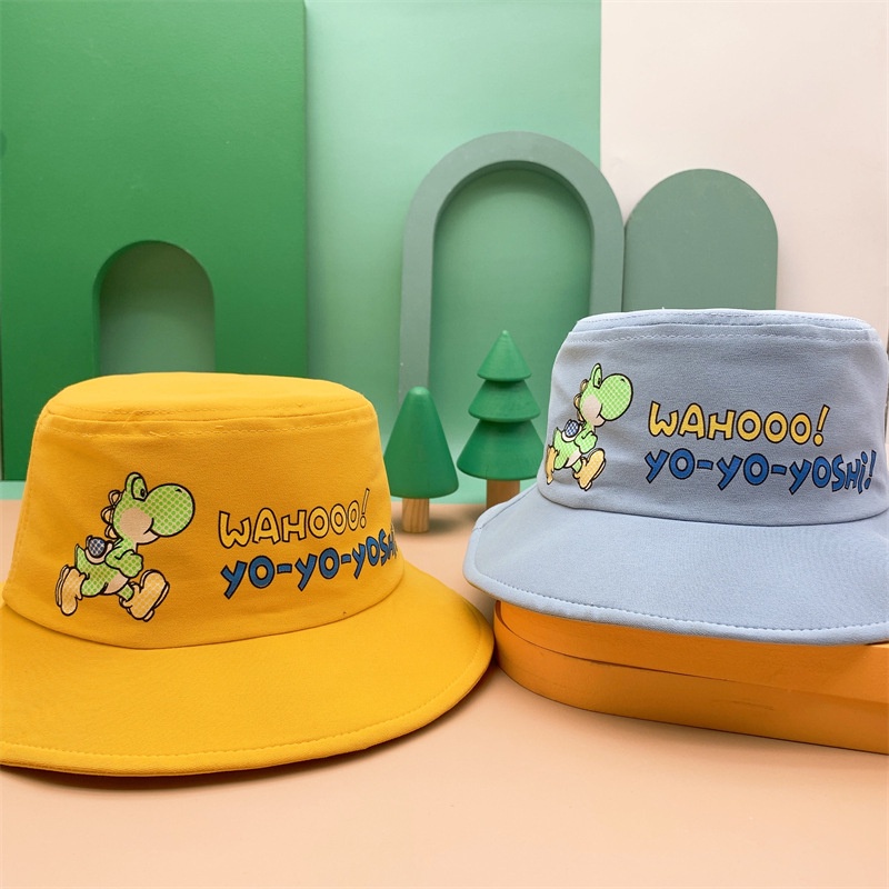 Topi Nelayan Tabir Surya Model Atas Kosong Motif Kartun Untuk Anak Laki-Laki Dan Perempuan