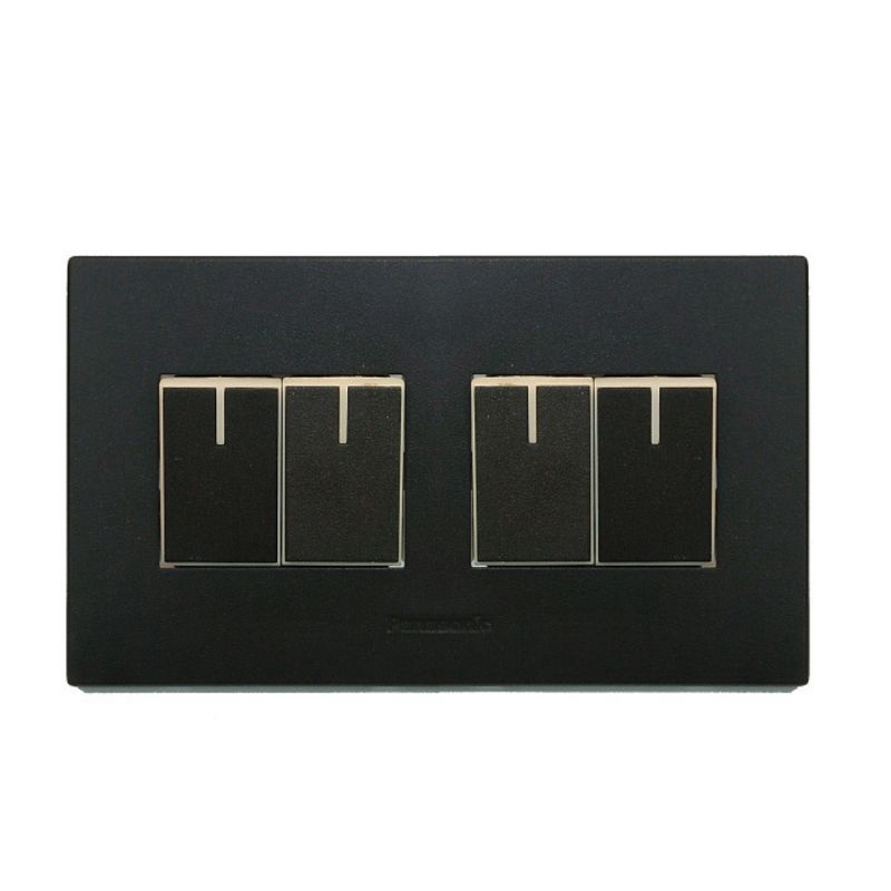 saklar 4gang 4 gang switch tombol hitam black panasonic minimalis style inbow kotak