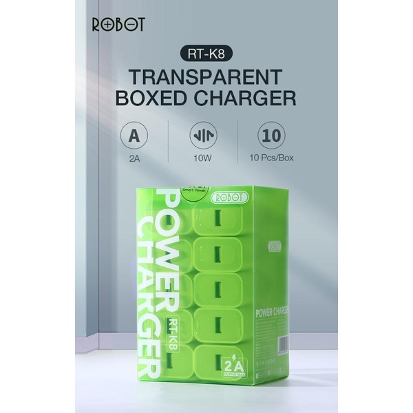 Batok cas charger Merk ROBOT RT K8  2A ORIGINAL
