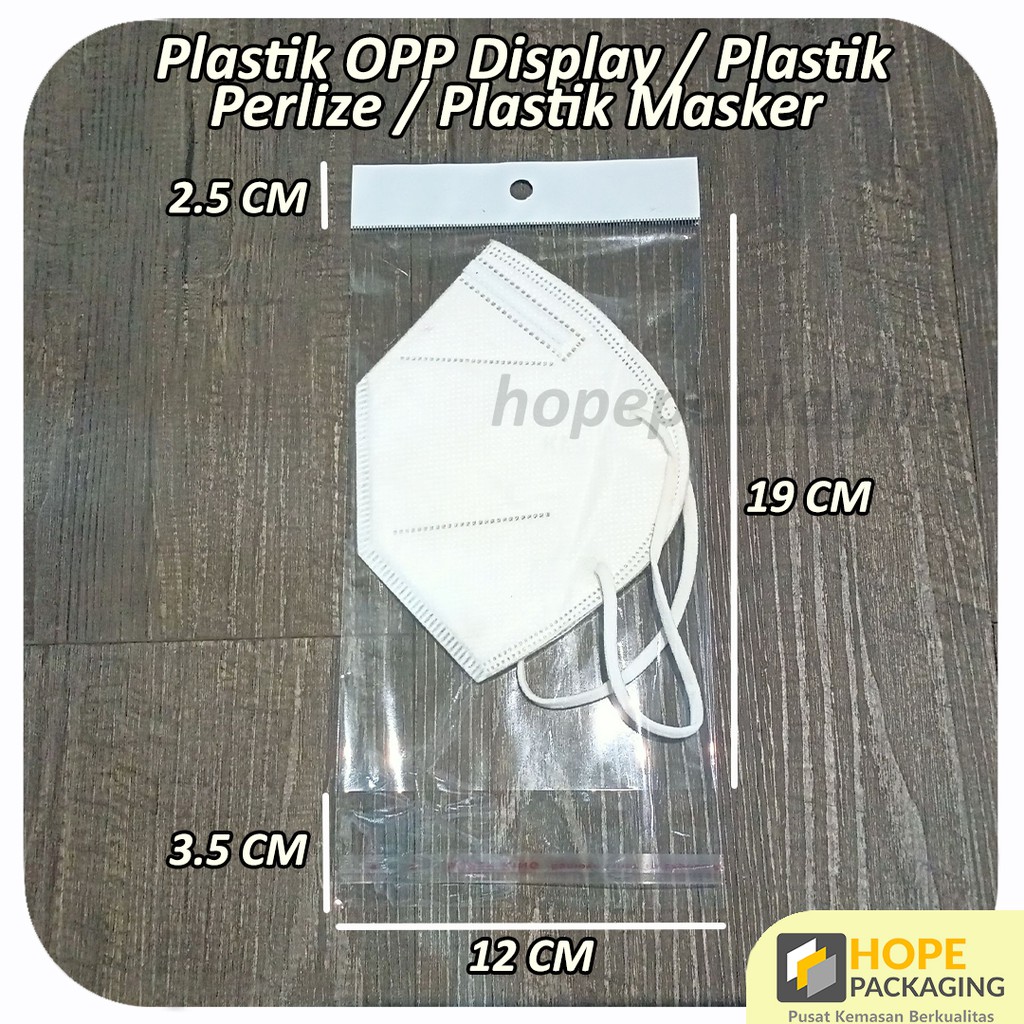 (50 pcs) Plastik OPP Perlize Uk 12x19 cm/Kemasan Masker/Aksesoris/OPP Display/platik untuk display