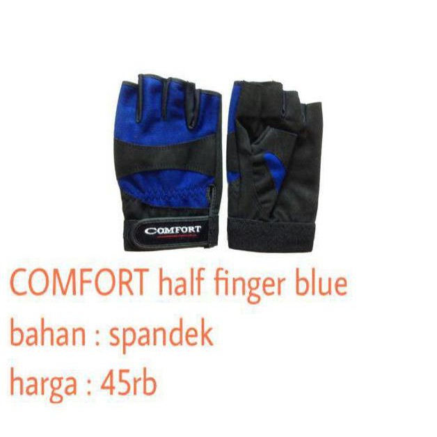 Termurah Comfort Half Finger Blue Hq Berkualitas