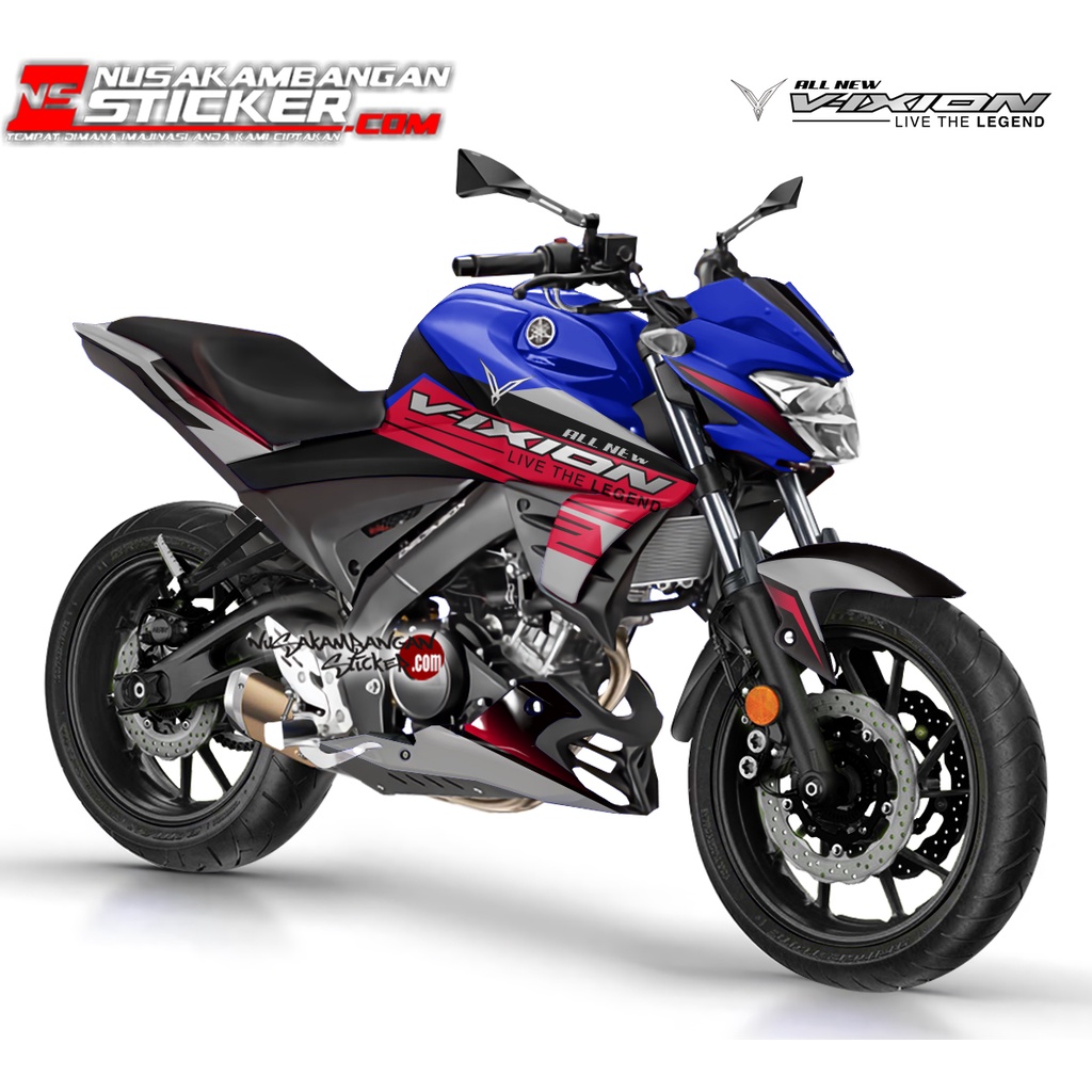 Stiker VIXION R MERAH BIRU