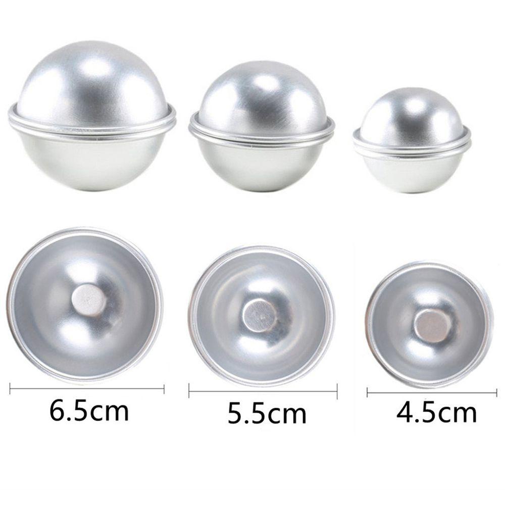 Solighter 2PCS Salt Ball Mold Bakeware Aluminium Alloy Aksesoris Kamar Mandi Cetakan Kue
