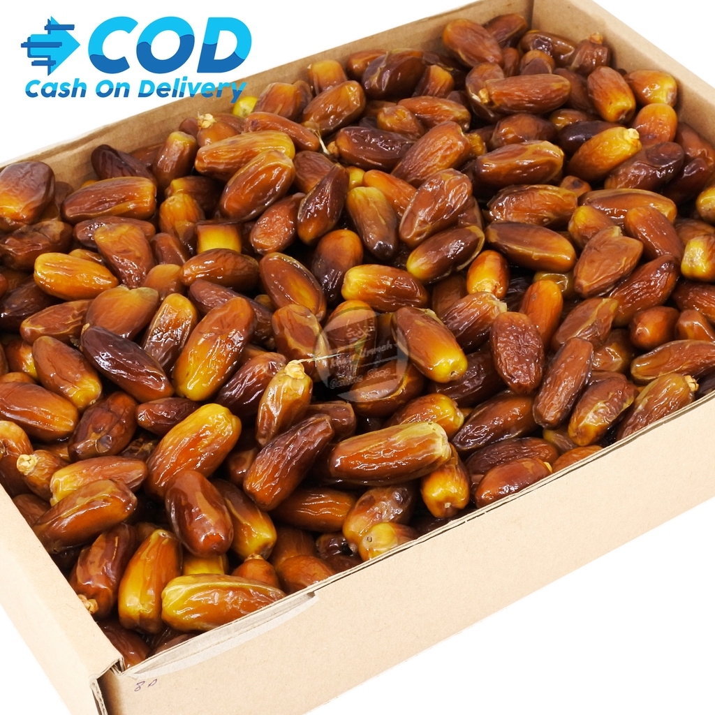 

Kurma Deglet Nour / Deglet Noor Tanpa Tangkai 5 kg Premium Natural Dates Tunisia / Algeria