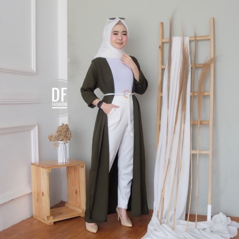 Long Cardigan Lengan Panjang 6 Warna /Tunik Outer Atasan 5 warna