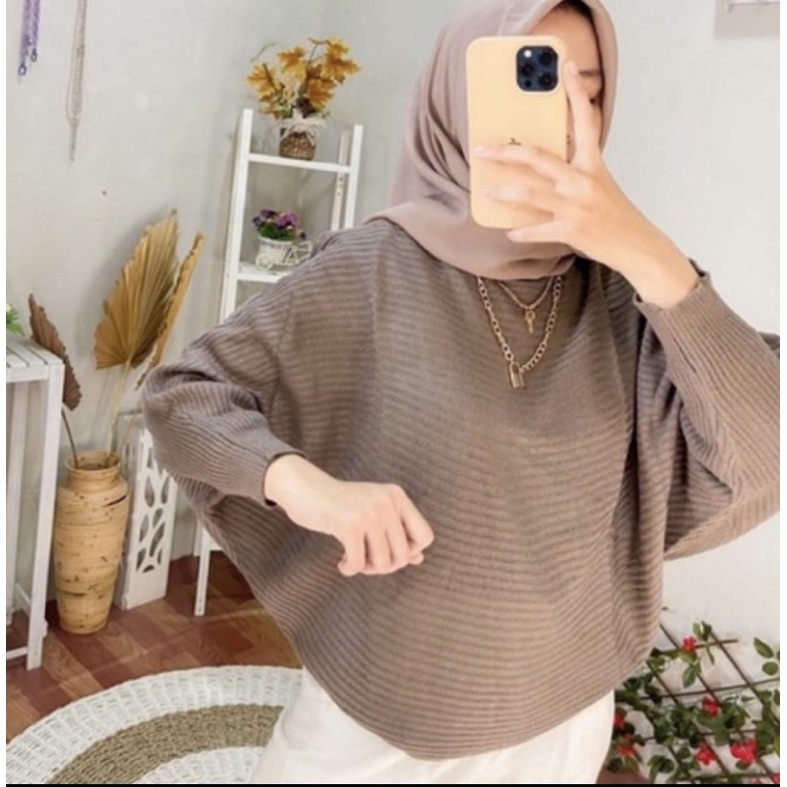 Batwing rajut premium / Lasperal batwing / sweater rajut /betwing rajut/blouse wanita rajut