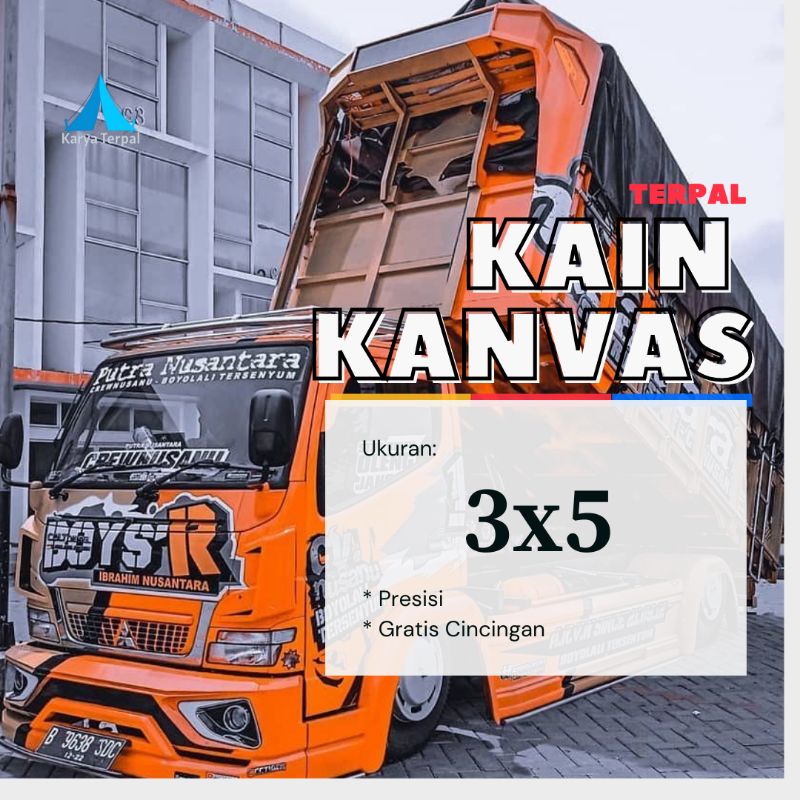TERPAL TRUK KAIN KANVAS 3X5