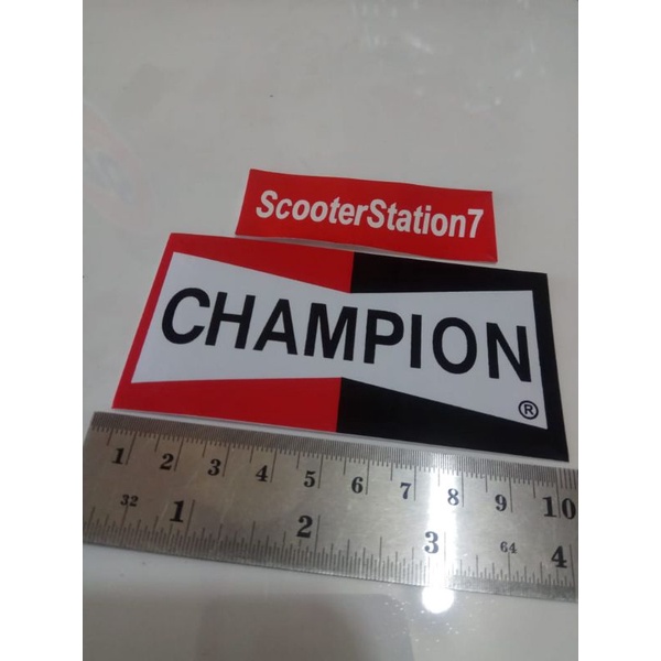 

stiker sablon champion spark plugs