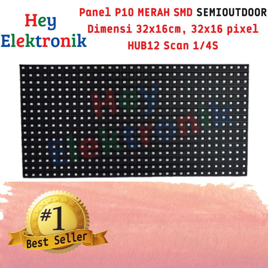 Panel Module Modul Led P10 Running Text SMD Merah Indoor Semi Outdoor