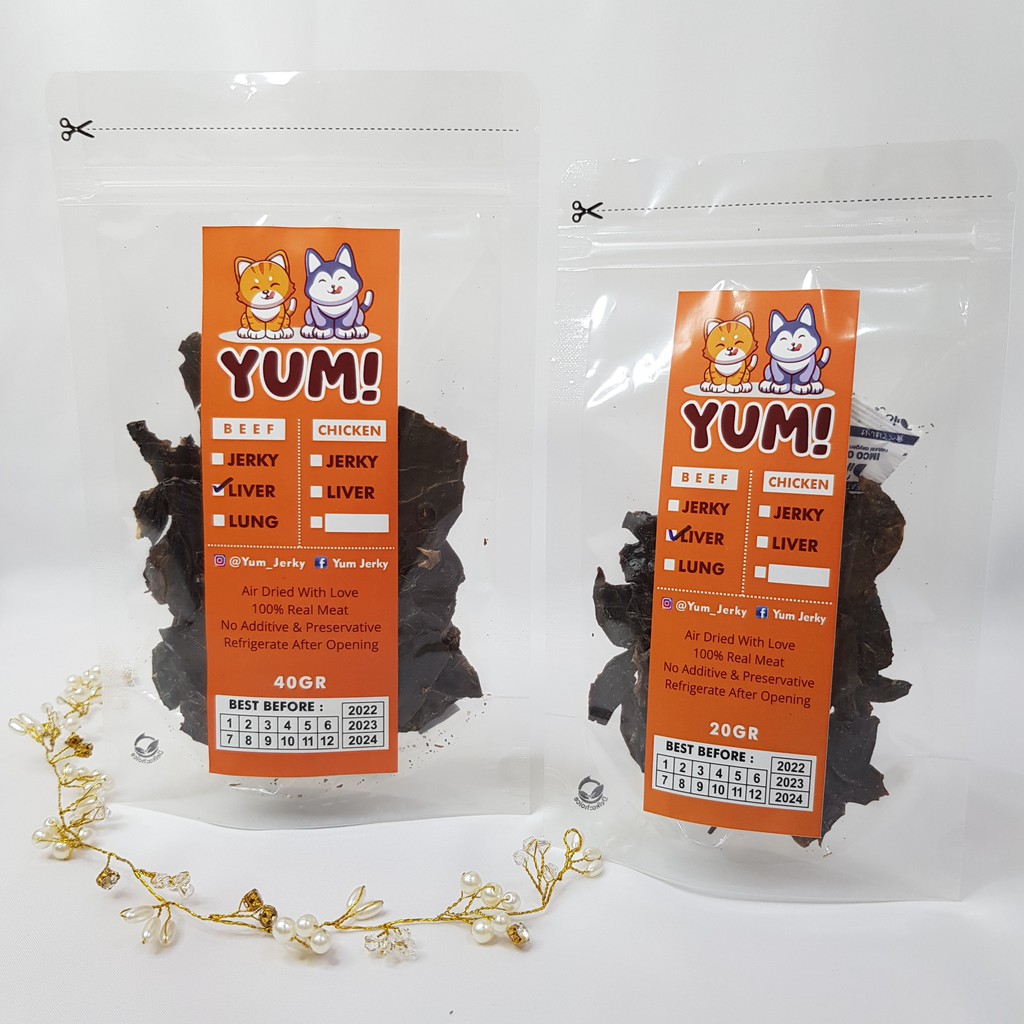 BEEF LIVER JERKY MEAT JERKY 40 GR - 100% REAL MEAT