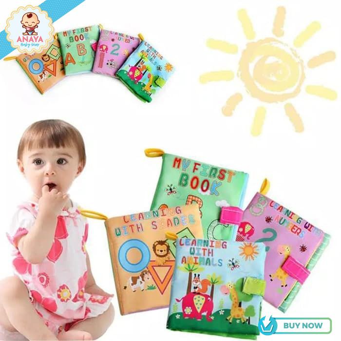 AN448 Buku Bantal Bayi Soft Book Mainan Edukasi Bayi Aktivitas Bayi Belajar Angka Abjad Animal