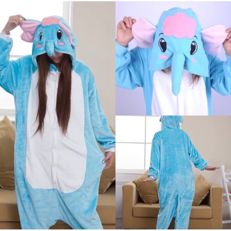 BAJU ONESIE ELEPHANT DUMBO TSUM TSUM GAJAH BONEKA PIYAMA KOSTUM PESTA