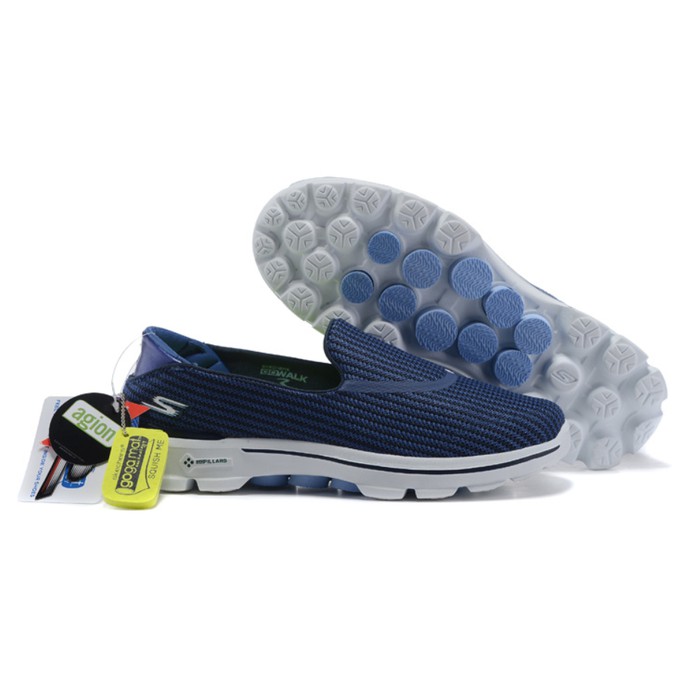 (GARANSI TERMURAH) Sepatu Wanita Skechers GOwalk 3 Original - Navy- 36