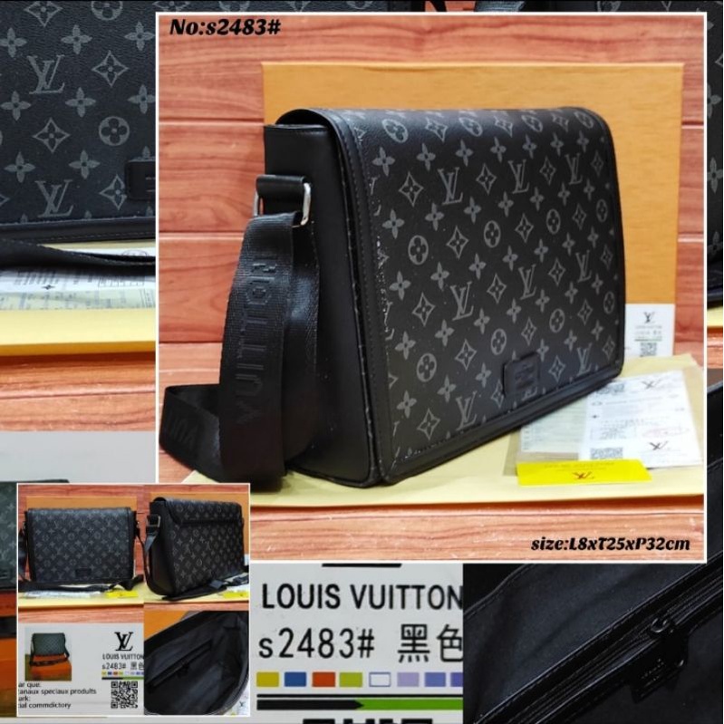 Tas pria kulit asli /Tas pria slempang lv Miror quality murah