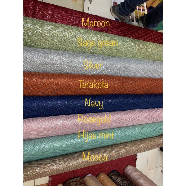 PROMO KAIN TULLE PAYET SEQUIN / TULLE PAYET KOREA / TULLE PAYET PREMIUM / KEBAYA TULLE PAYET
