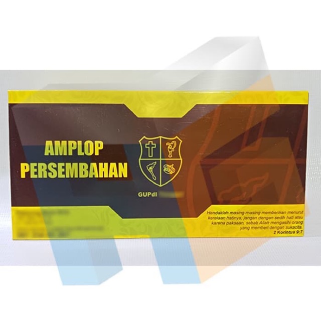 AMPLOP PERSEMBAHAN GEREJA CUSTOM COKLAT EMAS
