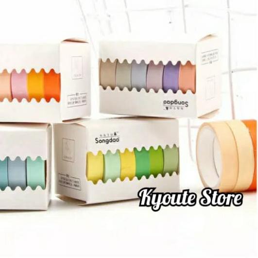 

♔ 6 pcs Washitape Cute Color Scrapbook Journal Diary Planner School DIY - Varian b ✶