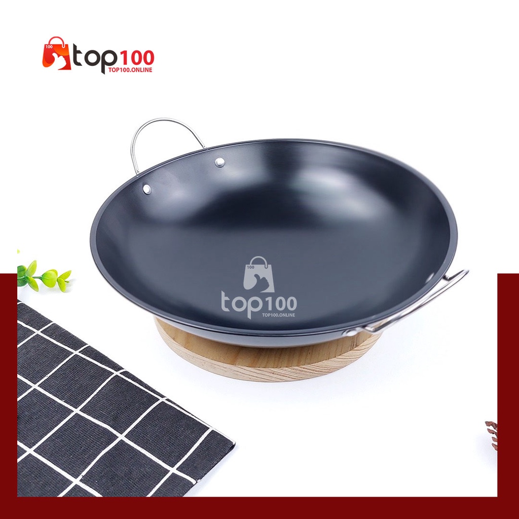 Top100 - Wajan Mini Stainless Steel Penggorengan Kuali Kecil Wajan Enamel WajanTumis Wajan Masak Ser