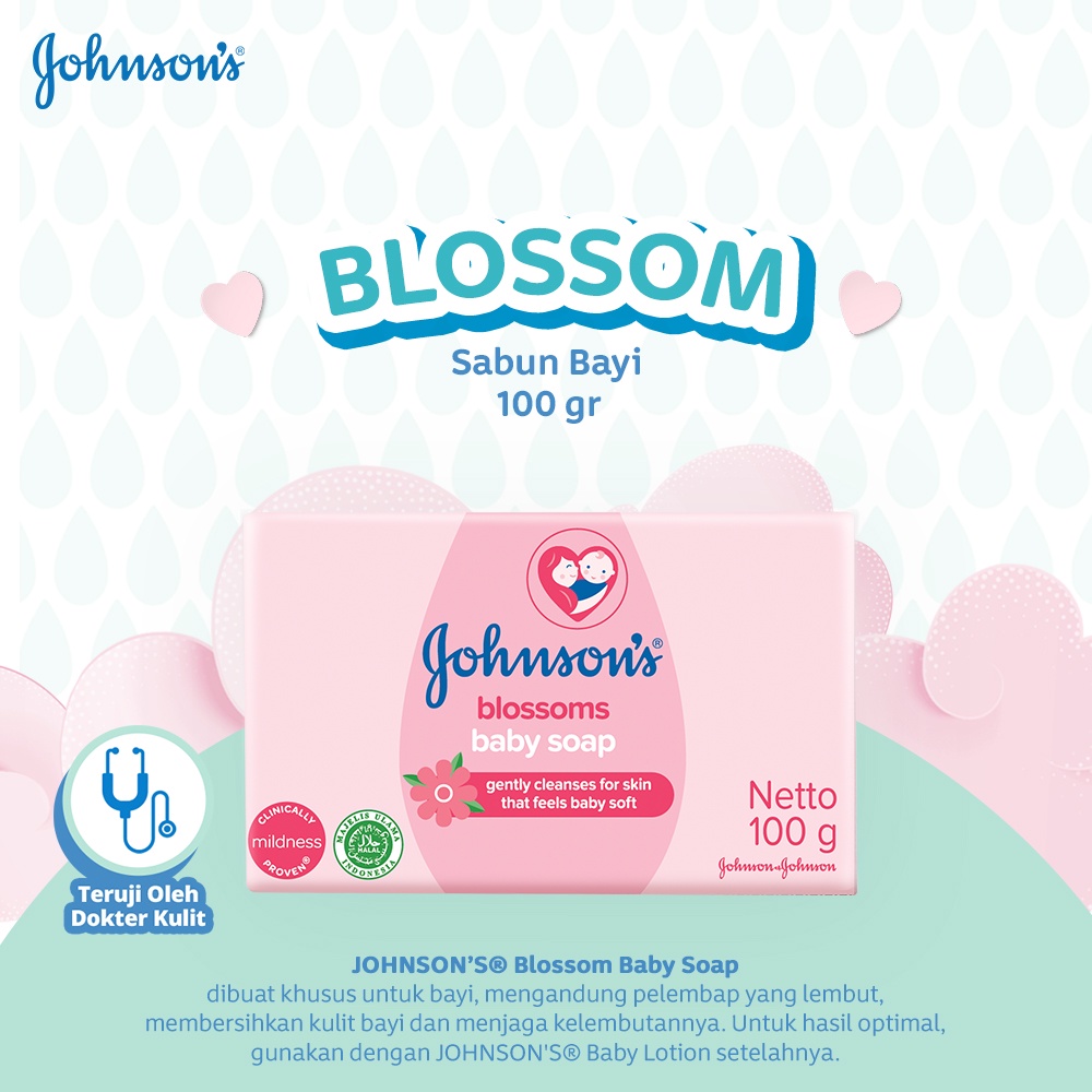 JOHNSON'S Blossoms Baby Soap - Sabun Bayi 100gr