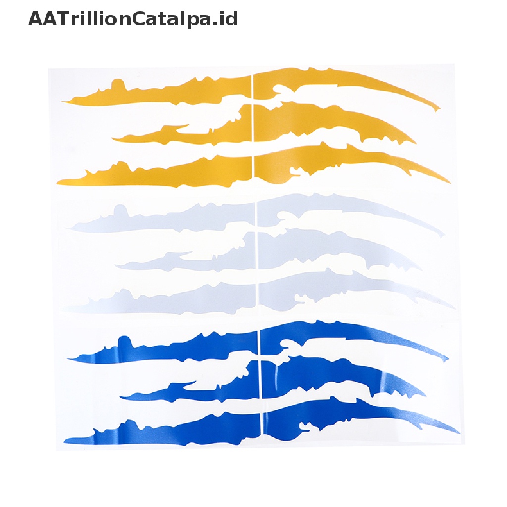 Aa Stiker Reflektif Motif Cakar Monster Trillioncatalpa Untuk Lampu Depan Mobil