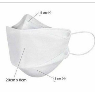 MASKER KF94 4PLY BLACK AND WHITE ISI 10PCS