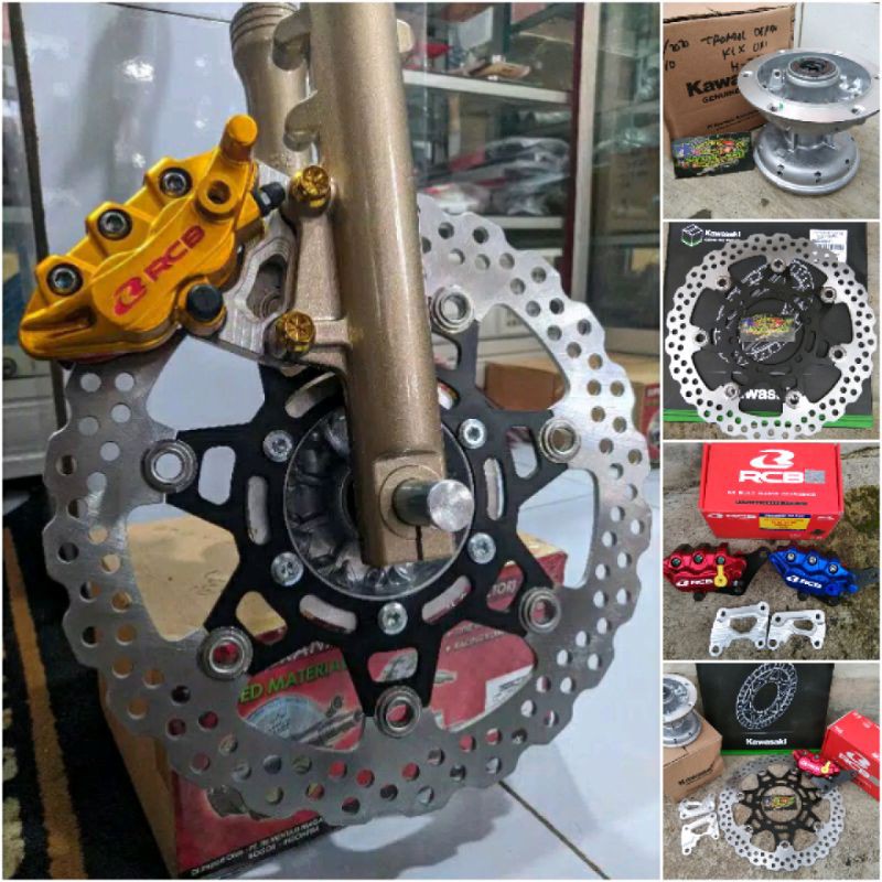 TROMOL KLX DTRECKER PIRINGAN KAWASAKI DTRECKER CALIPER RCB BREKET  KALIPER RCB NINJA R RR 30 32 MM K