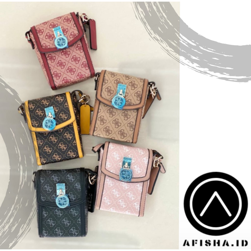 Tas Guess Printed Phone Pouch Bag Sling Bag Phone