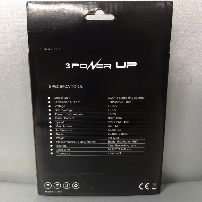 Power Up Loop Fan Casing 12Cm Single Ring LED