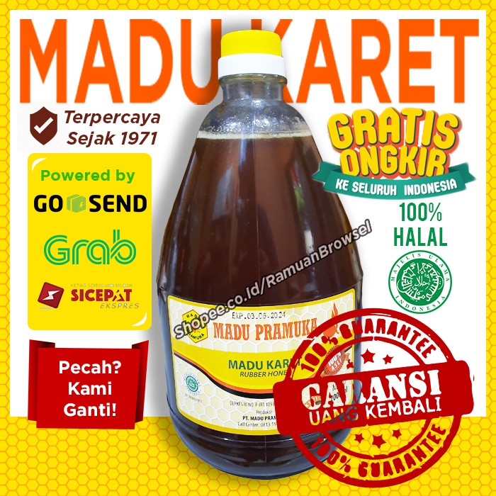 

Madu Karet Pramuka 2000ml - 2 Liter Alami