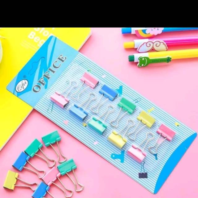 

PENJEPIT KERTAS KLIP KERTAS BERWARNA HARGA 10 PCS PRAKTIS