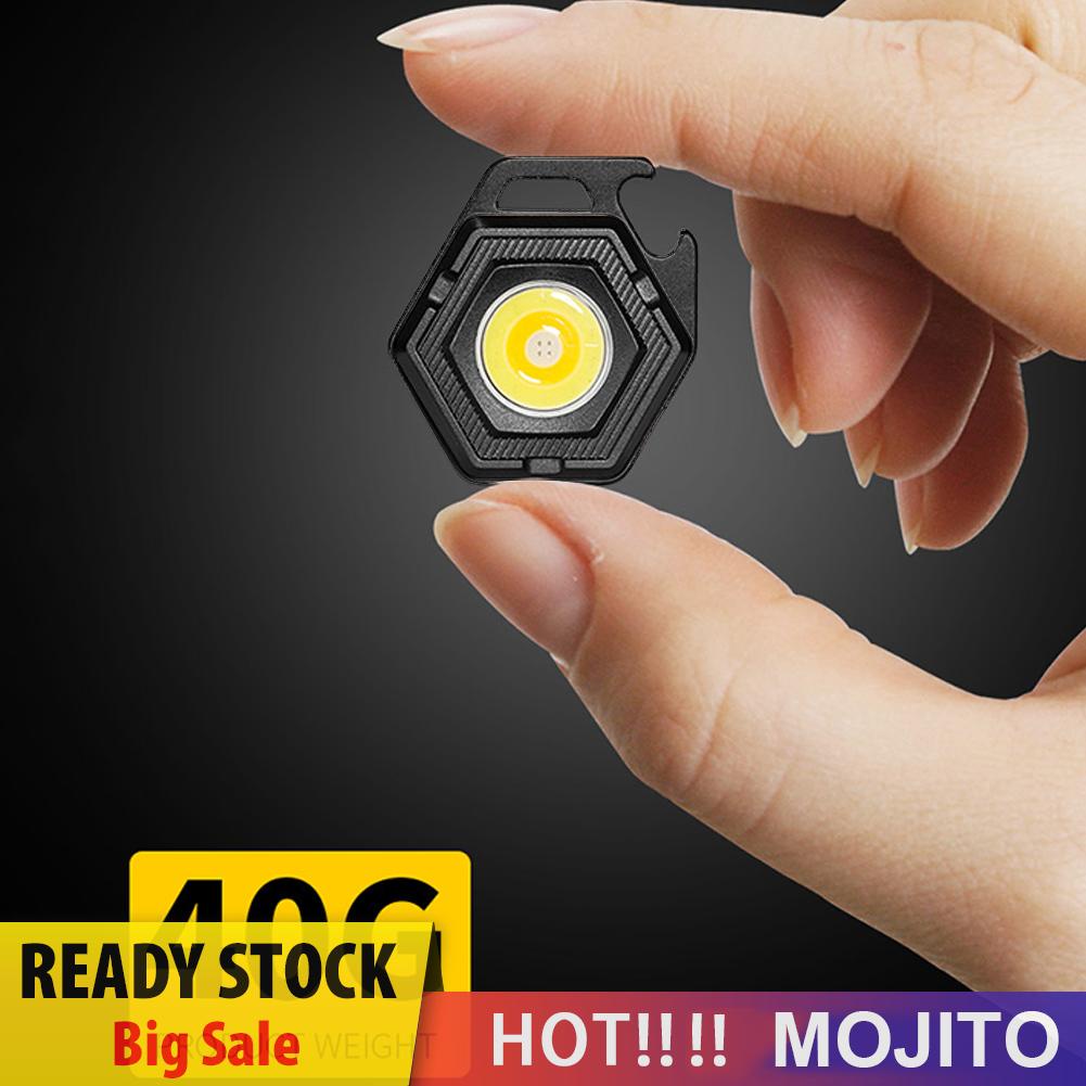 Lampu Senter COB LED 500lm Anti Air Dengan Gantungan Kunci Untuk Camping