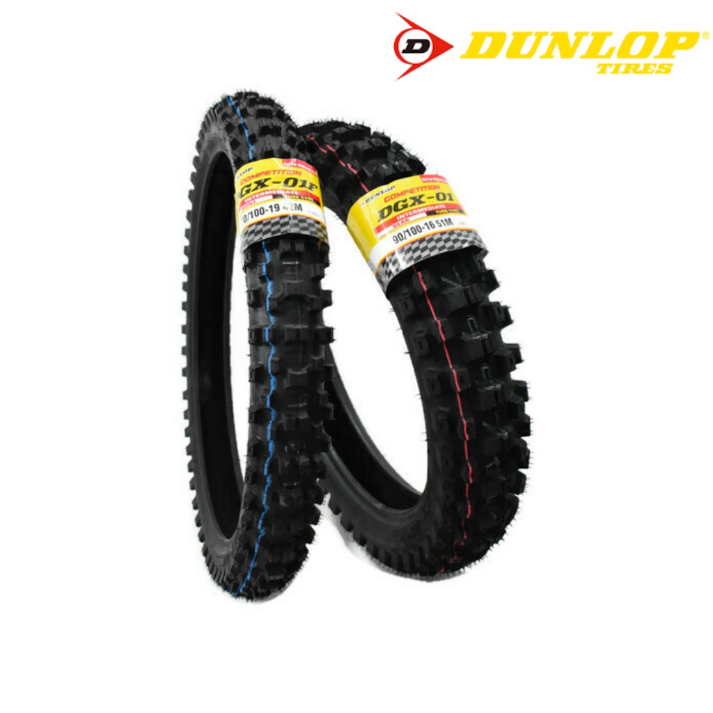 1 SET BAN DUNLOP DGX DEPAN BELAKANG 70/100 RING 19 & 90/100 RING 16