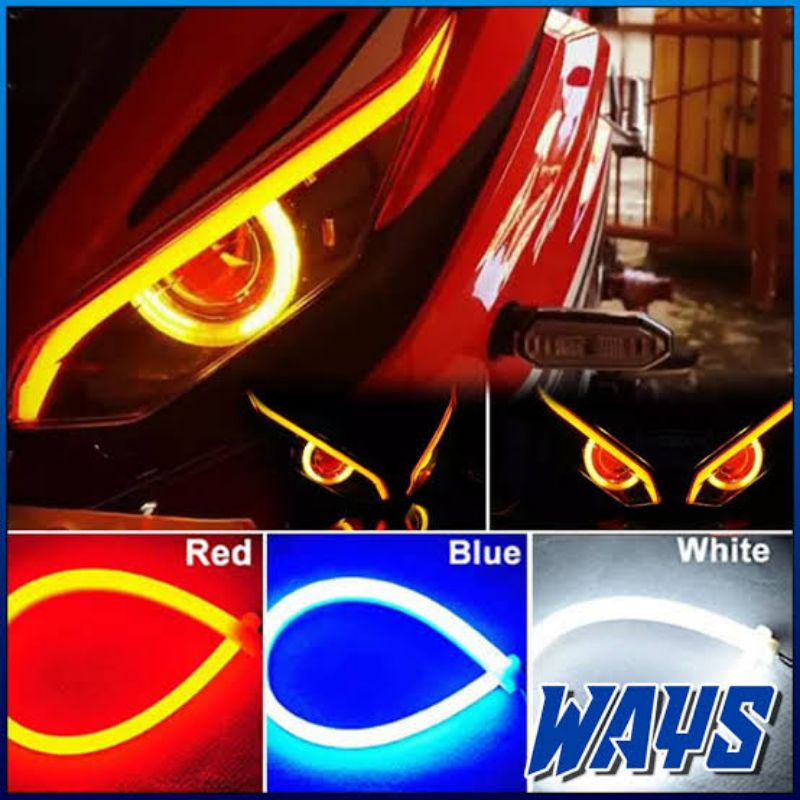 LAMPU ALIS DRL LAMPU FLEXIBEL LAMPU LED ALIS 30CM SEMUA MOTOR