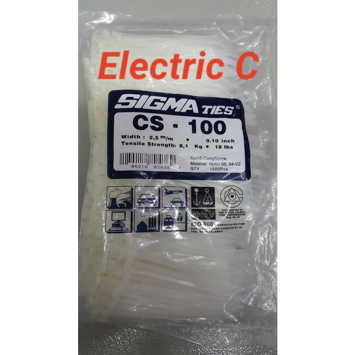

Holder | Kabel Ties / Kabel Tis / Cable Tie Cs 100 T Putih 10 Cm Sigma