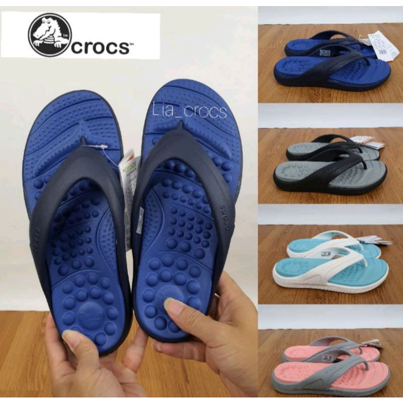 sendal crocs pria/sendal jpt pria/ crocs reviva jepit 2