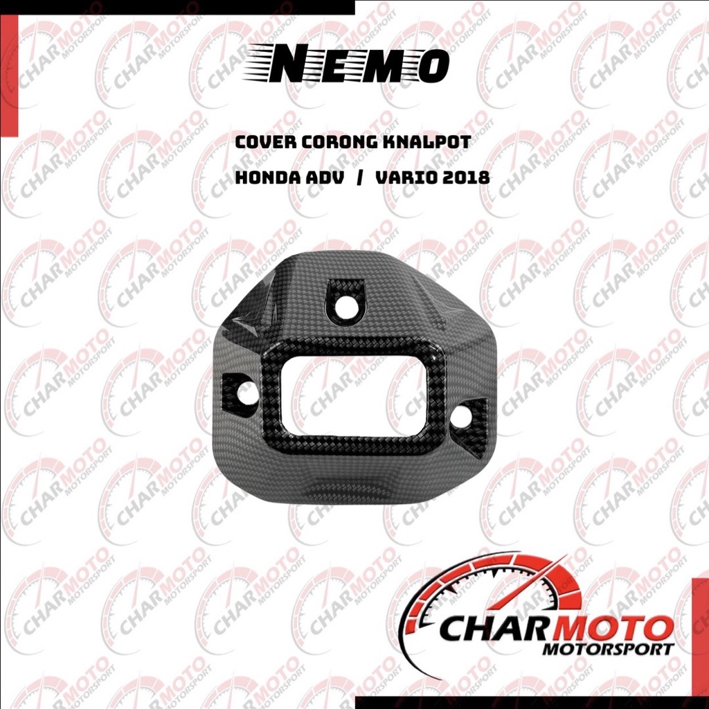 Cover Tutup Corong Knalpot Honda Adv 150 Karbon Carbon Nemo - Charmoto