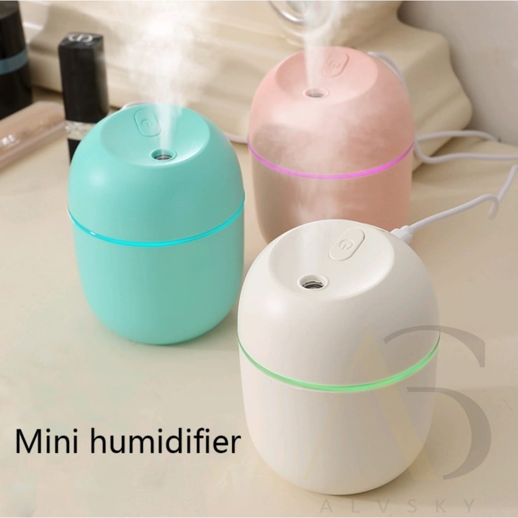 AIR AROMA MINI HUMIDIFIER / AROMATHERAPY PURIFIER DIFFUSER PORTABLE PELEMBAB UDARA WITH LED LIGHT WARNA / DIFFUSER