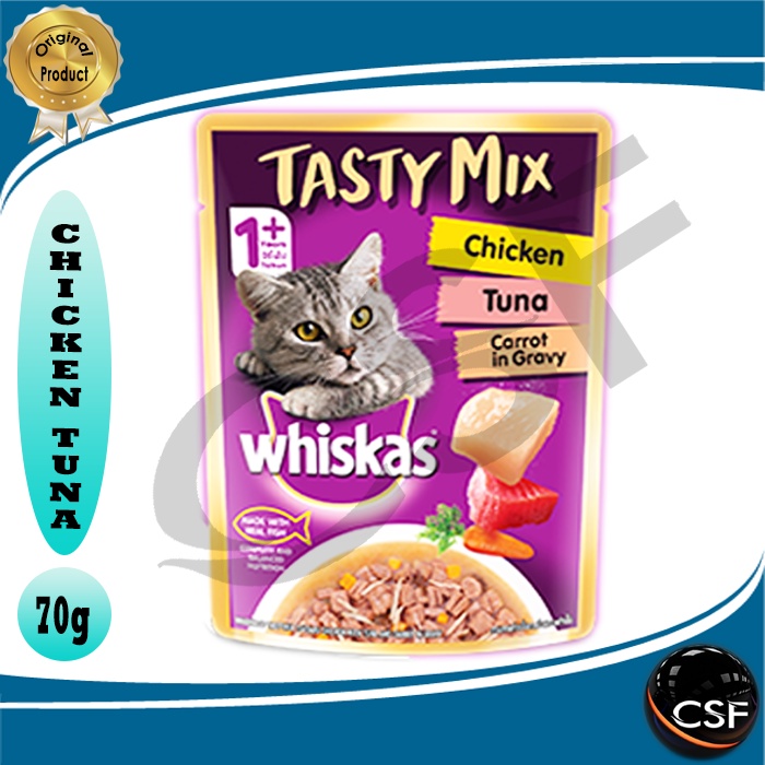 WHISKAS TASTY MIX 70g - All Varian / Makanan Kucing