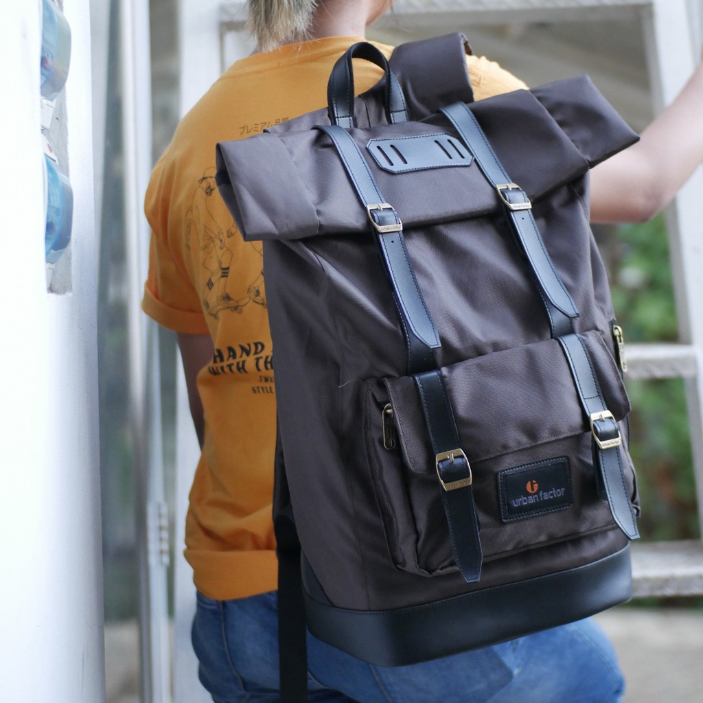 JAM SESSION BROWN |Urban Factor x FORIND|Tas Ransel Punggung Ori Bag Pria Wanita Backpack Baru Besar