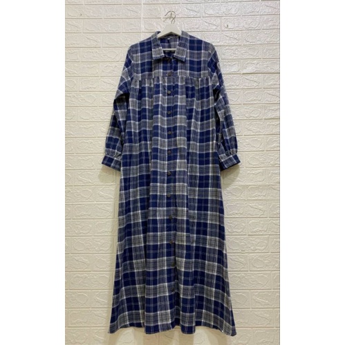 Gamis Kotak Flanel Import