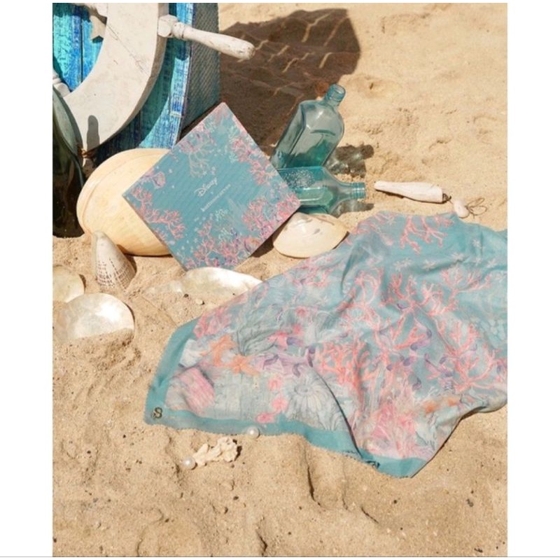 Preloved Jilbab Buttonscarves Disney Mermaid Teal