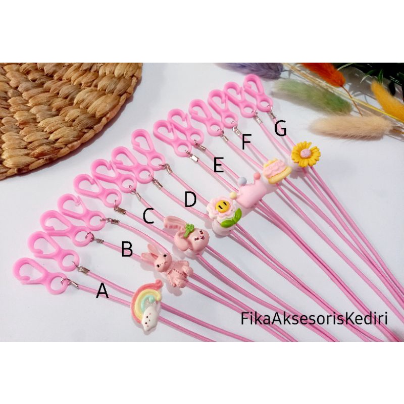 Strap masker karakter lucu / strap masker anak 2in1 / pengait masker anak lucu