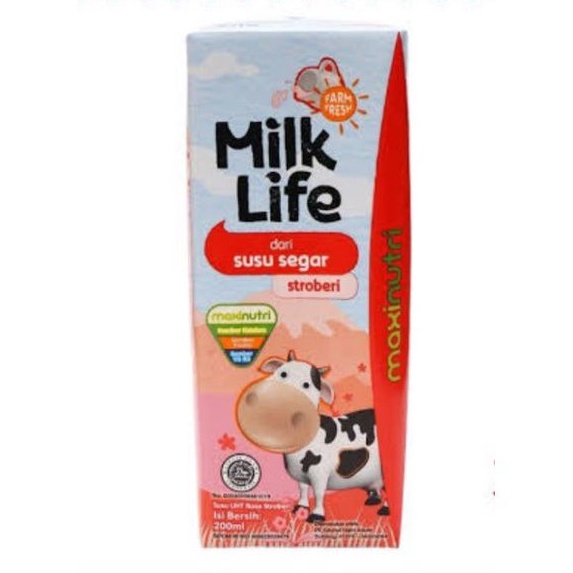 

Milk Life Fresh Milk Plain/Stroberry/Cokelat