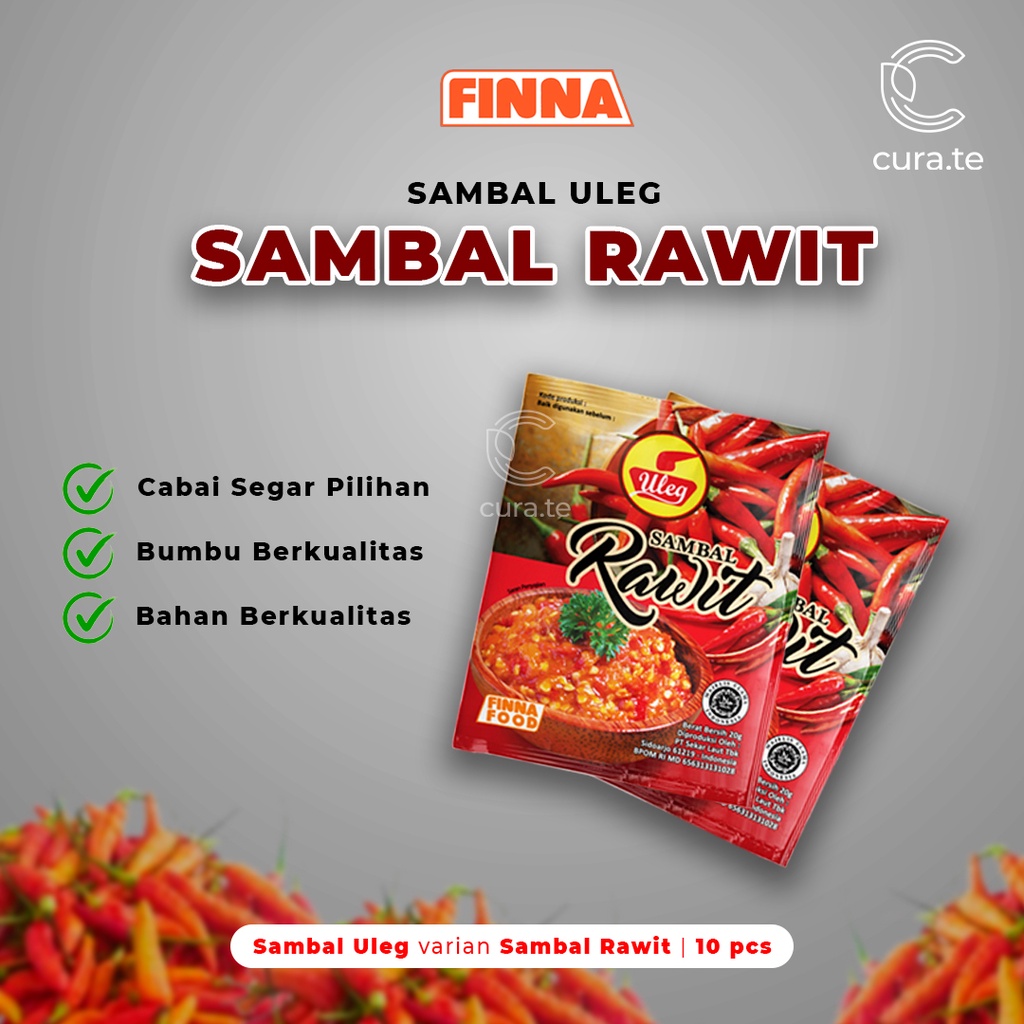 FINNA FOOD SAMBEL ULEG  | SAMBAL TERI KEMIRI TERASI BAWANG IJO PEDAS