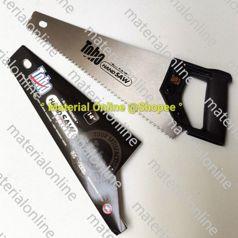 HAND SAW GERGAJI TOHO BLACK Premium Tukang Potong Kayu 14" 14 Inch Inc 14Inch