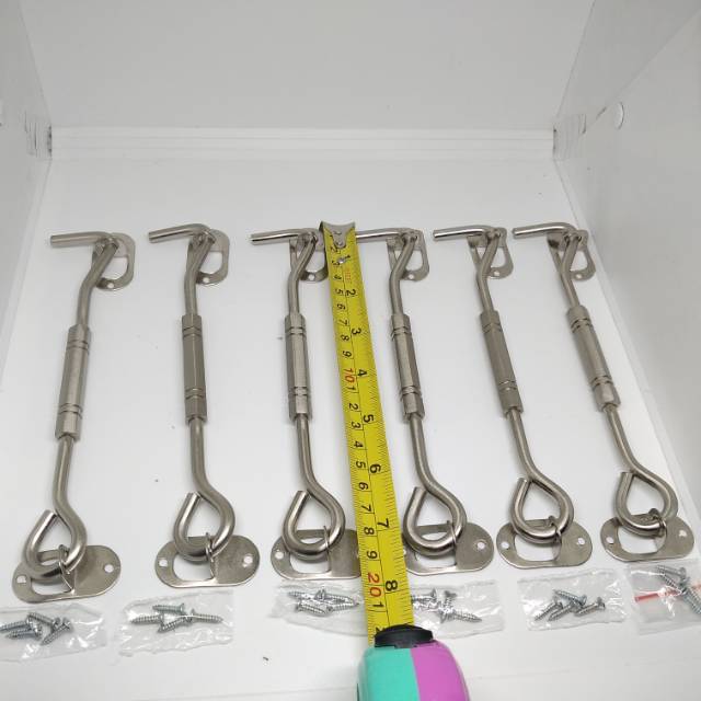 window hook kait jendela cengkal jendela hak angin crom 20 window hook kait jendela cengkal jendela hak angin crom 20
