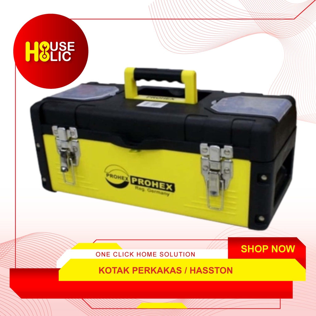 Tool Box Besi Kombinasi PVC Kotak Perkakas Toolbox 14&quot; Inch Hasston