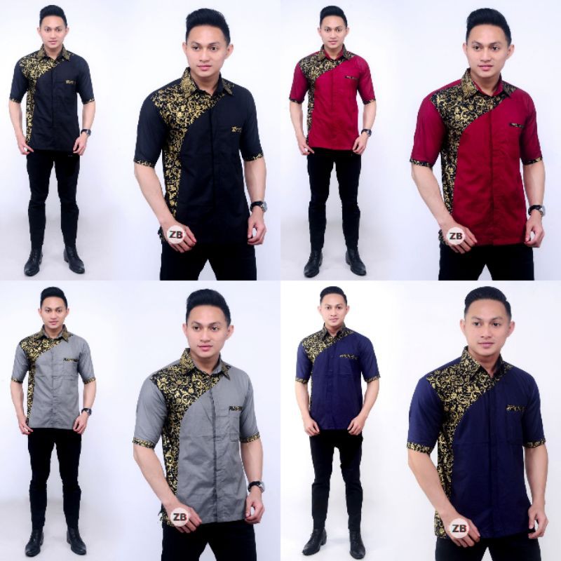 Kemeja Pria Batik Kertabumi Katun Prada Sopal Kombinasi Baju Batik Pria Murah Bisa Cod Shopee Indonesia